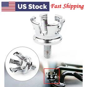 Goodpartscenterus 623456109846 Imperial Crown Style Rear Seat Bolt Tab Screw Mount Cover Nut Fit Harley 96-20