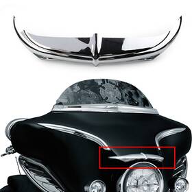 7796 Goodpartscenterusa 550742936254 Batwing Fairing Brow Accent For 96-13 Harley Touring Flhx Chrome Motorcycle