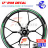 Fus-wshaj11xx1780401b037 Green 17 Inch Rim Sticker Chrome J11 For Kawasaki Ninja 125 250 Ex300 Zx10r