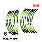 Wsap05bxx17aipn007 Green Stripe05 Wheel Stickers Decals 17inch For Aprilia Rsv4 Rr 10 11 12 13 14