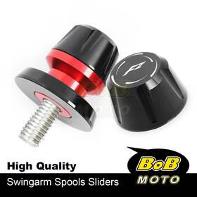 Splbbrdm6ofzagsuspn043 Gstar Red M6 Swingarm Spools L-sonic Fit Yamaha Fz8 Fazer 09 10 11 12 13 14 15 16