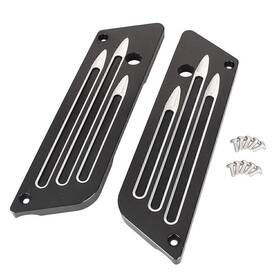 Gzyf 550746894161 For 1993-2013 Harley Touring Street Road Glide 2x Black Saddlebag Latch Covers