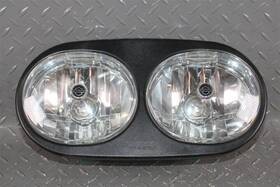 67775-08 Harley-davidson 114-l 09ft Road Glide Fltr Halogen Headlight Pair Set Black Surround Fairing Panel Trim