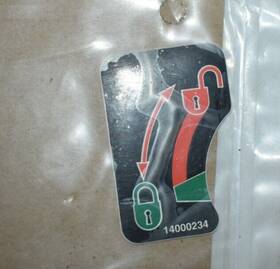 14000234 Harley-davidson Label Warning Saddlebag Latch H1