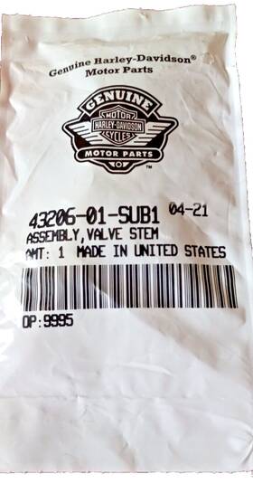 43206-01-sub1 Harley-davidson Genuine Motor Parts New Valve Stem Assembly Kit P/n 43206-01 Sub