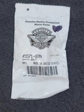 45571-97a Harley-davidson Genuine Oem Banjo Bolt Nos New Usa Qty1