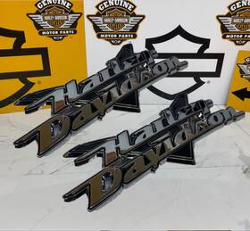 46751 Harley-davidson Hd Oem Touring Road Glide 3 Rg3 Softail Dyna Fuel Gas Tank Emblems