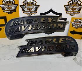 46828 Harley-davidson Genuine Hd Cvo 08-26 Oem Touring Fuel Gas Tank Emblems Black Chrome