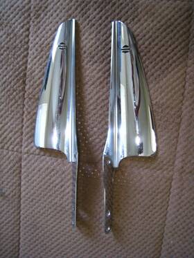 57400146a Harley-davidson 56400146a Authentic Chrome Front Fork-mount Wind Deflectors