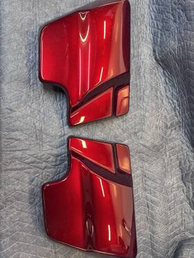 57200071dzt Harley-davidson Nos Right And Left Side Covers. Velocity Red Touring Ft09-ft23