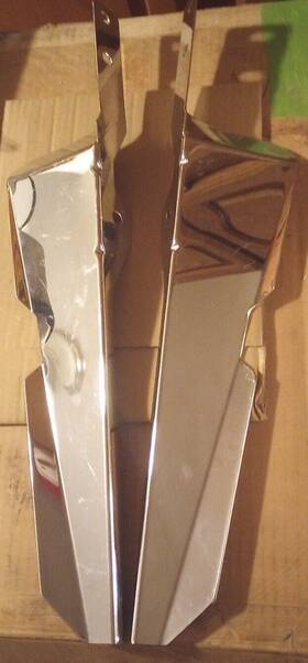 58121-85 Harley-davidson Oem Chrome Fork Mounted Wind Deflectors 83-13 Touring