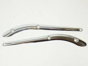 60372-08 Harley-davidson Genuine 08-09 Oem Cvo Softail Springer Rear Strut Covers Pair Chrome