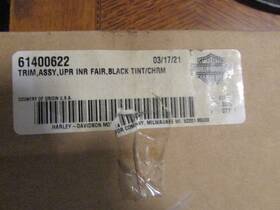 61400622 Harley Davidson Oem Trim Assy Upr Inr Fairing Blk/crhm # New In Box