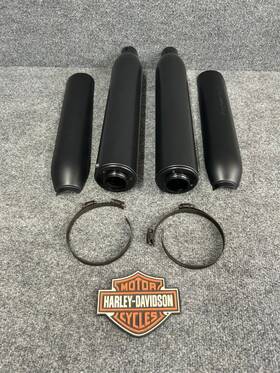 64900343 Harley Davidson Oem Harley-davidson Muffler Exhaust Dual Short Black