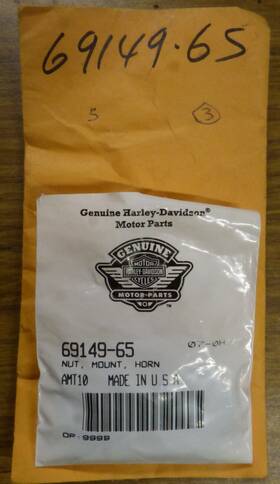 69149-65 Harley Davidson Lot Of 5 Oem Harley-davidson Horn Mount Nut Part Number -