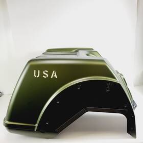83000252evi Harley-davidson 2022 Tri Glide Rear Trunk Body Mineral Green Denim -needs Repair