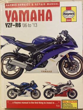 5544 Haynes Genuine Workshop Garage Manual Yamaha Yzf R6 06-13