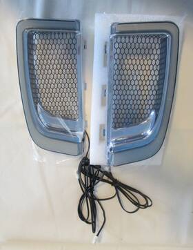 Hdbubalus 606795470280 Motorcycle Lower Grills Leg Fairing Light Led Turn Signal Running Ligh