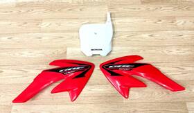 17545-ksj-740z Honda 04-13 Crf100f Excellent Oem Fairings Fuel Tank Shroud And Front Plate