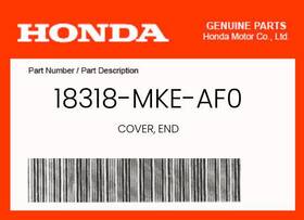 18318-mke-af0 Honda Genuine Cover End -