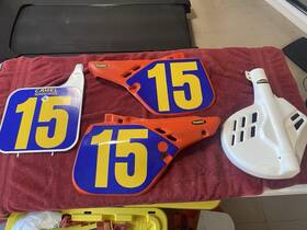 19071-ks7-700 Honda 1987 Cr250r Radiator Shrouds Number Plates Disc Guard