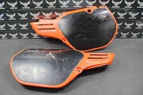 83520-ks6-000zc Honda 1986 Cr125r Oem Flash Red Rear Number Plates Panels Shrouds Plastic Set