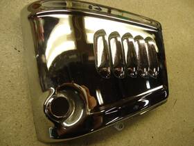 83610-mm8-000 Honda 1987-03 Vt1100 1100 Chrome Left Side Cover Panel With Louvers Vt1100c Spirit