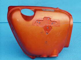 83700-341-701lv Honda 72-74 Cb750 K K2 Thru K4 Right Side Cover Flake Sunrise Orange