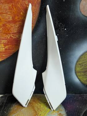 83700-mgp-d000 Honda 12-16 Cbr1000rr Right Left Side Tank Trim Fairings Pearl White Oem
