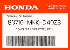 83710-mkk-d40zb Honda Genuine Cover Set L. Side Type1 Wl -