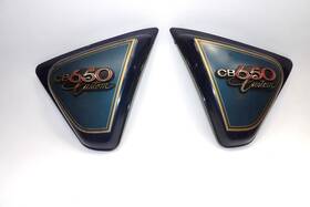 83720-460-730za Honda Cb650 Battery Side Cover Panel Fairings Set Pair And Emblems No Cracks