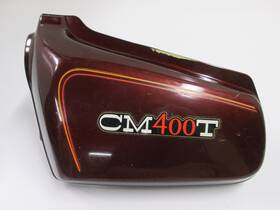 83740-447a Honda 1979 Cm400t Lh Left Side Cover Candy Presto Red Cm400 79