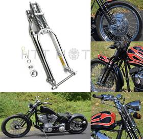 Us-tghd-sf001-ii-cd Httmt 22 Inch Stock Chrome Glide Springer Front End With Axle Kit For Harley Chopper Arch
