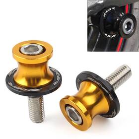 Hukyu 612063706609 Motorcycle Pair Swingarm Spools Slider Stand Screws 8mm For Kawasaki Zx6r 12-21