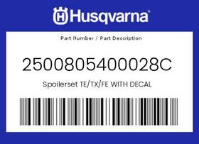 2500805400028c Husqvarna Genuine Spoilerset Te/tx/fe With Decal -