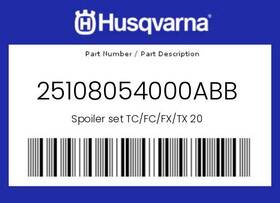 25108054000abb Husqvarna Genuine Spoiler Set Tc/fc/fx/tx 20 -