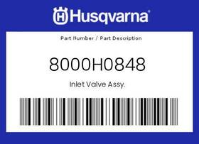 8000h0848 Husqvarna New Genuine Oem Inlet Valve Assy. -