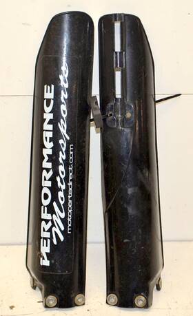 80g069337 Husqvarna Te Tc Cr Wr 125 250 450 Plastics Front Fork Guards Black Oem 2002-2008