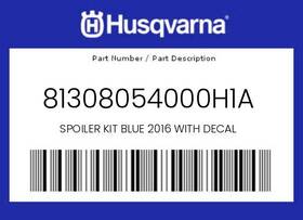81308054000h1a Husqvarna Genuine Spoiler Kit Blue 2016 With Decal -