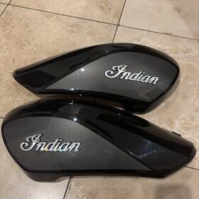 5454536-1787 Indian Ftr Airbox/tank Covers Right And Left Blackpearl/titanium Graphics