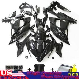 Injection Fairing Kit Plastic For Kawasaki Ninja 650 Ex650 17-19 Gloss Black
