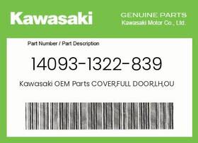 14093-1322-839 Kawasaki Genuine Cover Full Door Lh Outer S.blk -