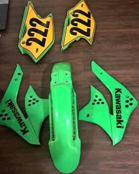 35004-0078 Kawasaki Oem 06-08 Kx450f Green Plastics Set Fender Shrouds Panels 5pc