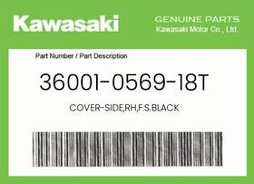 36001-0569-18t Kawasaki Genuine Cover-side Rh F.s.black -