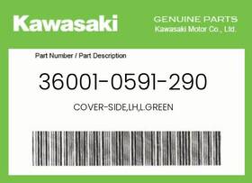 36001-0591-290 Kawasaki Genuine Cover-side Lh L.green -