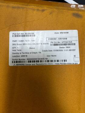 55059-5272-54x Kawasaki Oem Cowlinglwrrhp.b.white
