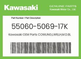 55060-5069-17k Kawasaki Genuine Cowling Lwr Lh M.d.black -