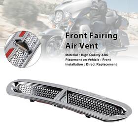 M549-a576-chr Kingdarn Front Fairing Air Vent Trim For Touring Street Glide Electra 2014-2024 Chr