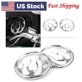 Kkkeeparts 223000477225 Flame Speaker Grill Accent Trim Cover For Harley Electra/street Glide/trikes