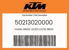 50213020000 Ktm Genuine Hand Brake Lever Loose Brem -